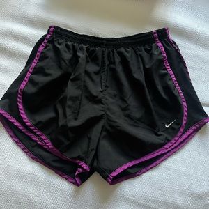 Nike Black & Purple Medium Running Shorts